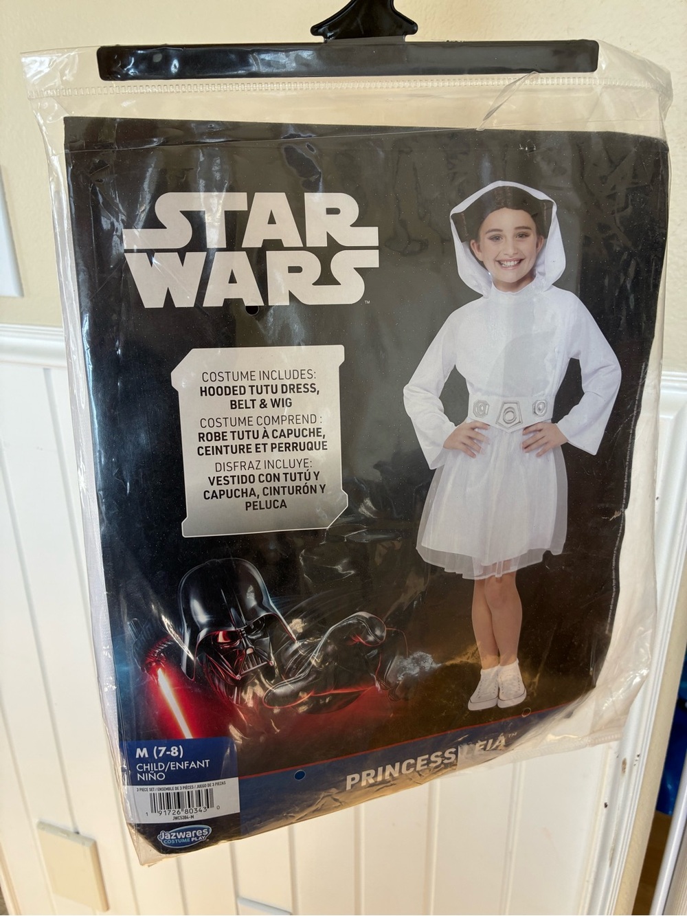 NWT Star Wars Princess Leia White Hooded Tutu Dress Costume Medium 7-8